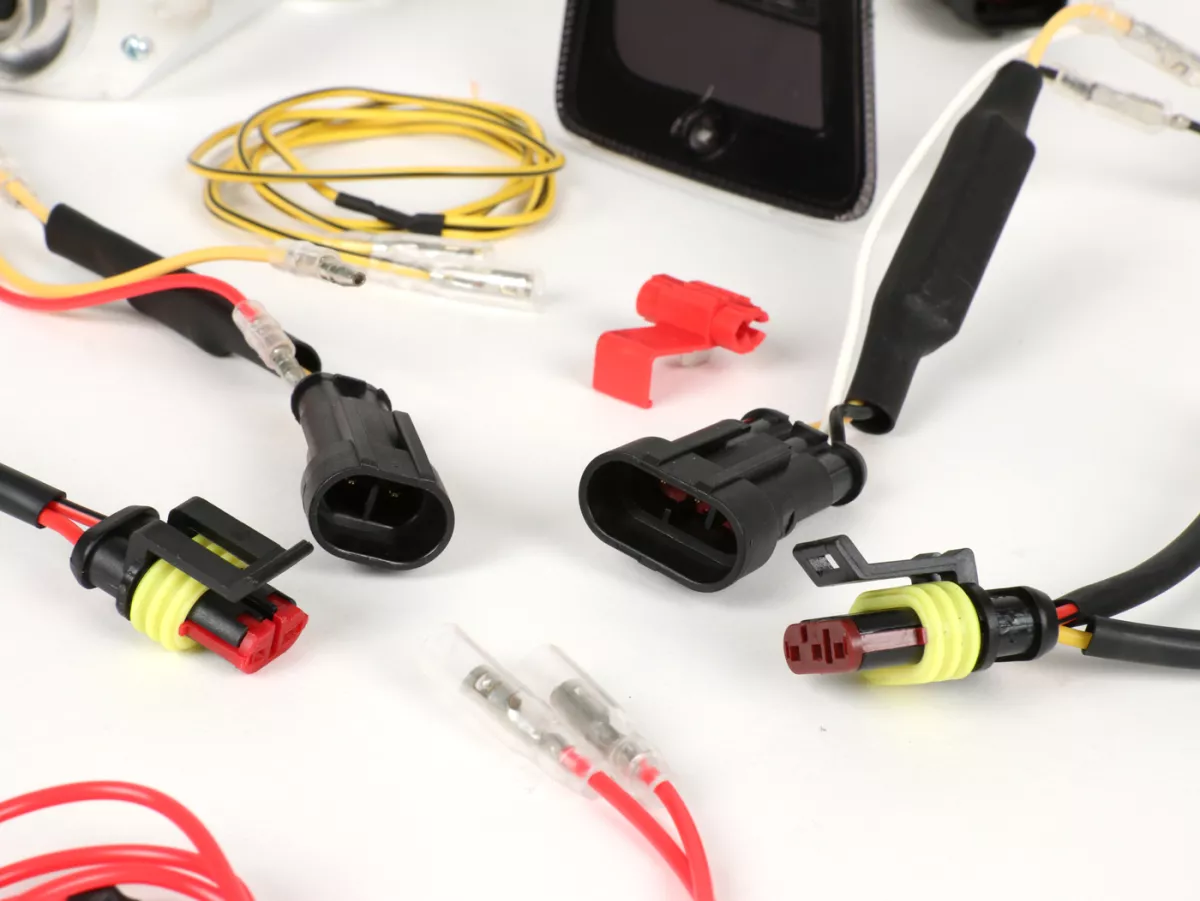 Knipperlichtenset voor+achter -POWER 1 LED (tot 2014) Dagrijlicht voor + positielicht achter (E-markering)- Vespa GT, GTL, GTV, GTS 125-300 - gerookt