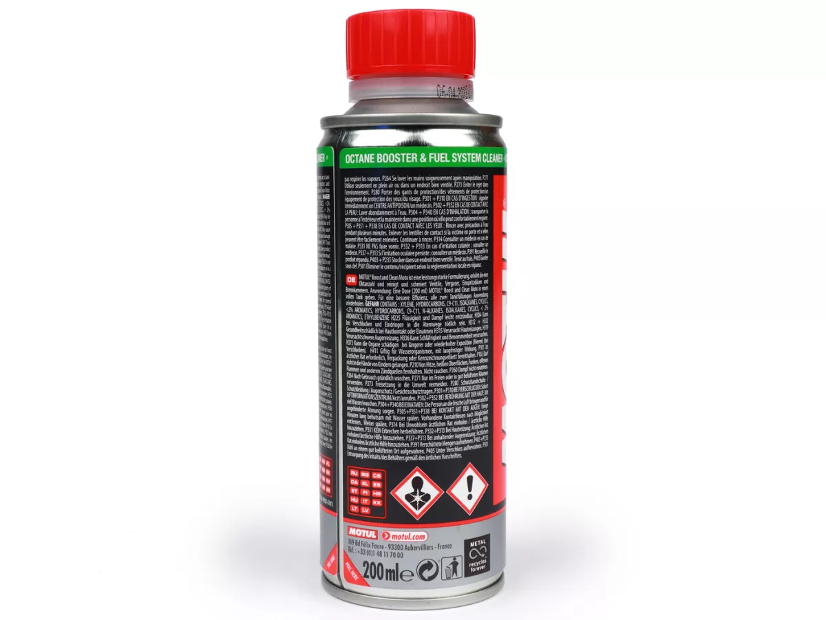 Fuel System Clean Moto + Oktan Booster -MOTUL Boost & Clean Moto- 200ml