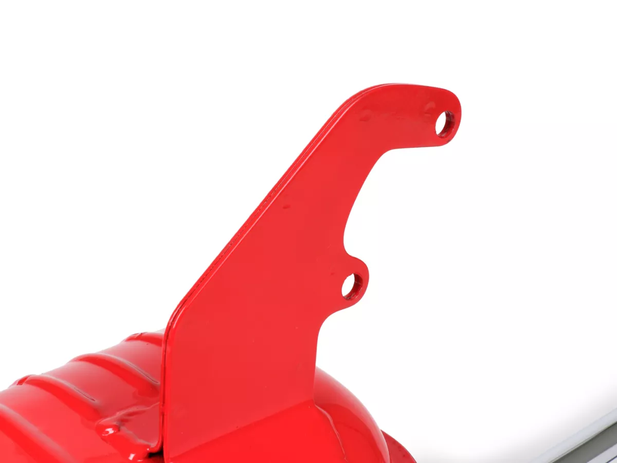 Auspuff -CASA LAMBRETTA Clubman, Twin Megaphone- Lambretta Serie 1-3 - Rot - LI 125, LI 150, LiS 125, LiS 150, TV 175, SX, TV, GT, GP 125, 150, 200
