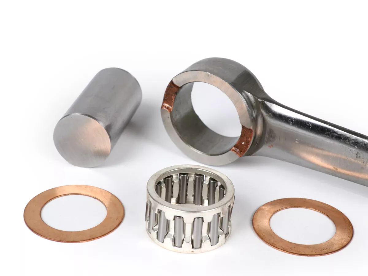 Connecting rod -MAZZUCHELLI- Piaggio Vespa PX125, PX150 (105mm, piston pin Ø=15mm, crank pin Ø20mm, used for 60mm long stroke shaft)
