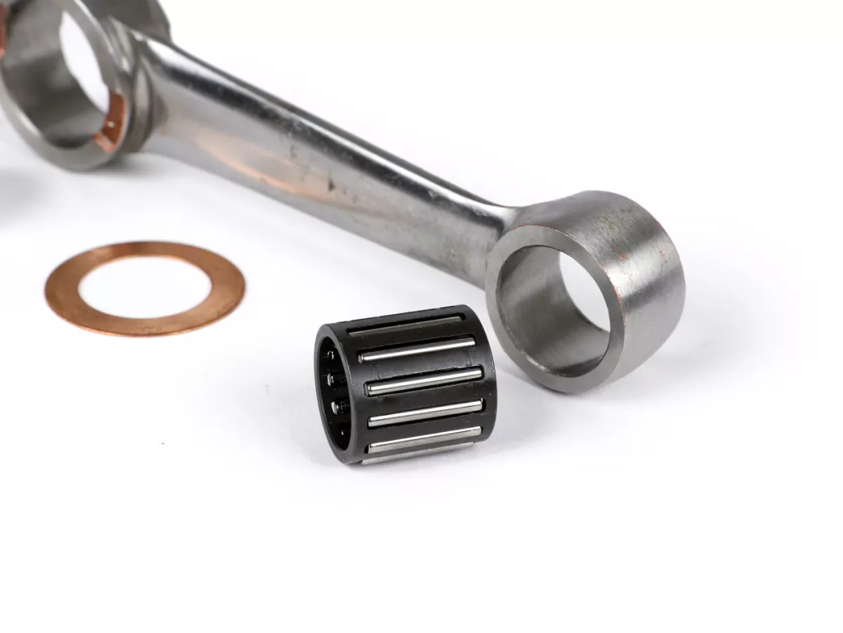 Connecting rod -MAZZUCHELLI- Piaggio Vespa PX125, PX150 (105mm, piston pin Ø=15mm, crank pin Ø20mm, used for 60mm long stroke shaft)