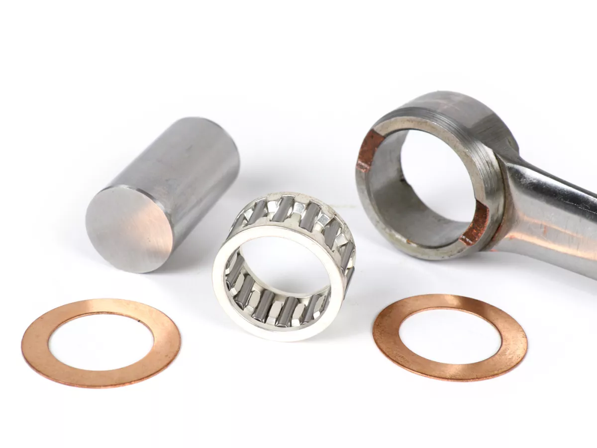 Connecting rod -MAZZUCHELLI- Piaggio Vespa PX125, PX150 (105mm, piston pin Ø=15mm, crank pin Ø20mm, used for 60mm long stroke shaft)