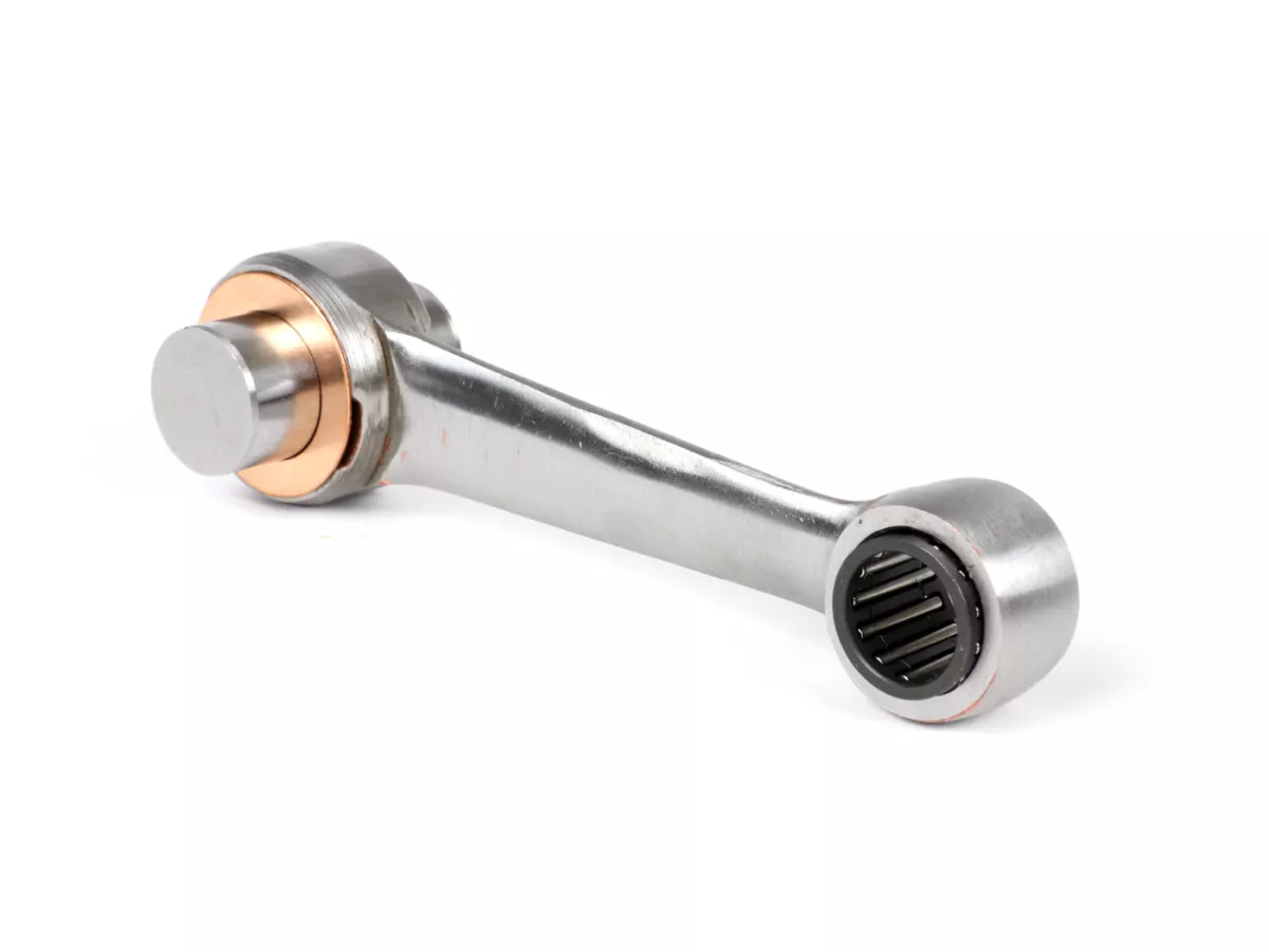 Connecting rod -MAZZUCHELLI- Piaggio Vespa PX125, PX150 (105mm, piston pin Ø=15mm, crank pin Ø20mm, used for 60mm long stroke shaft)