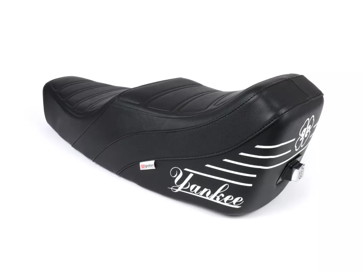 Asiento escalonado -GIULIARI Yankee- Vespa V50, PV125, ET3 - con cerradura - negro