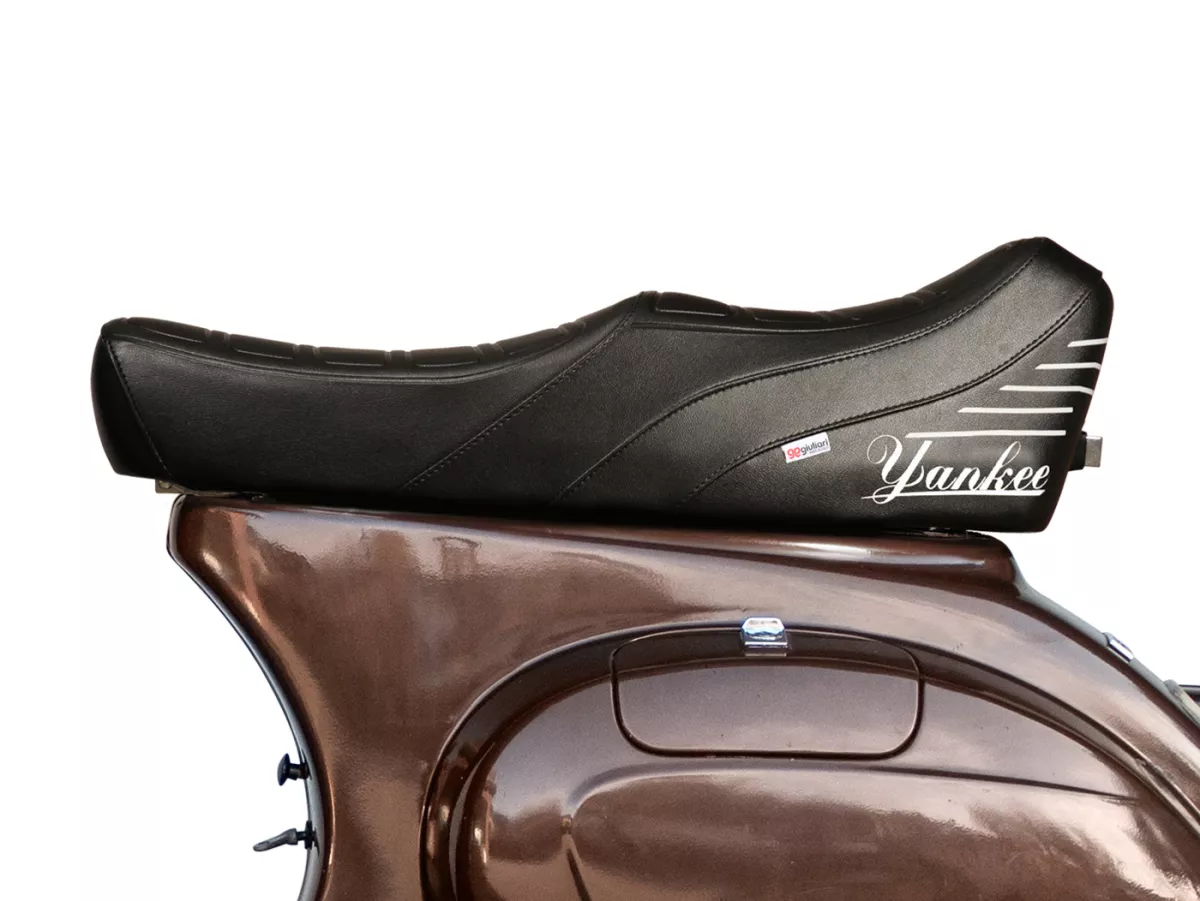Asiento escalonado -GIULIARI Yankee- Vespa V50, PV125, ET3 - con cerradura - negro