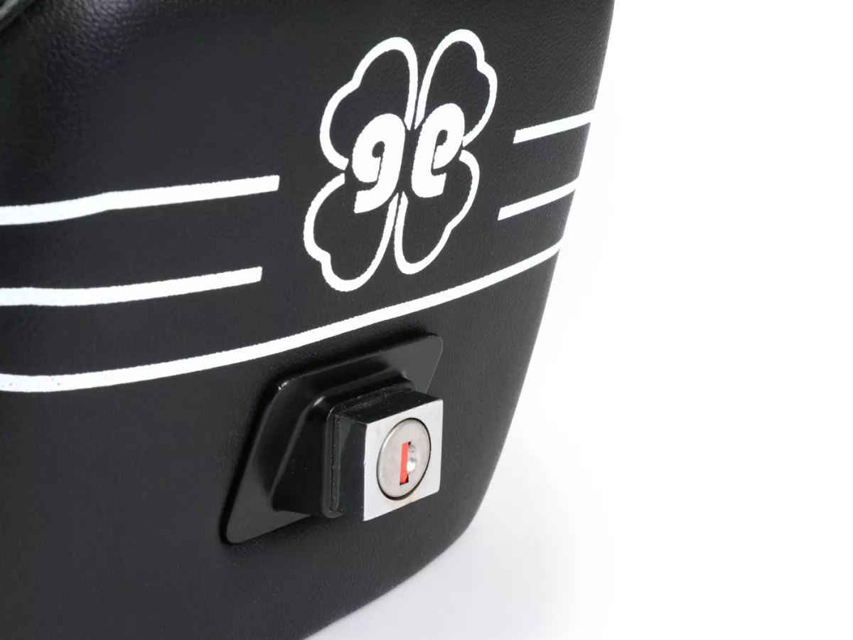 Asiento corrido -GIULIARI Yankee- Vespa PK S/XL - con cerradura - negro