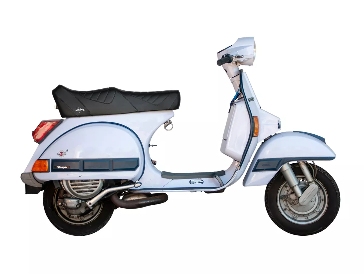 Opstapbankje -GIULIARI Yankee- Vespa PX - met slot - zwart