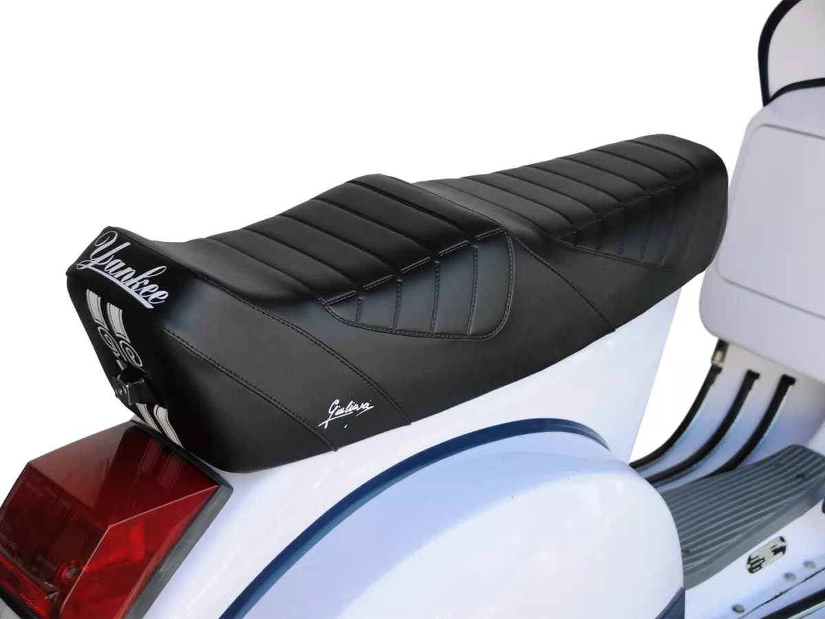 Opstapbankje -GIULIARI Yankee- Vespa PX - met slot - zwart