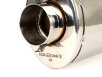 Silencer -REMUS RSC- Ø=55mm, Euro3 (2014-2016) - Vespa LX 125-150ie 3V, Vespa S 125-150ie 3V, Vespa Primavera 125-150ie 3V, Vespa Sprint 125-150ie 3V -  silver stainless steel