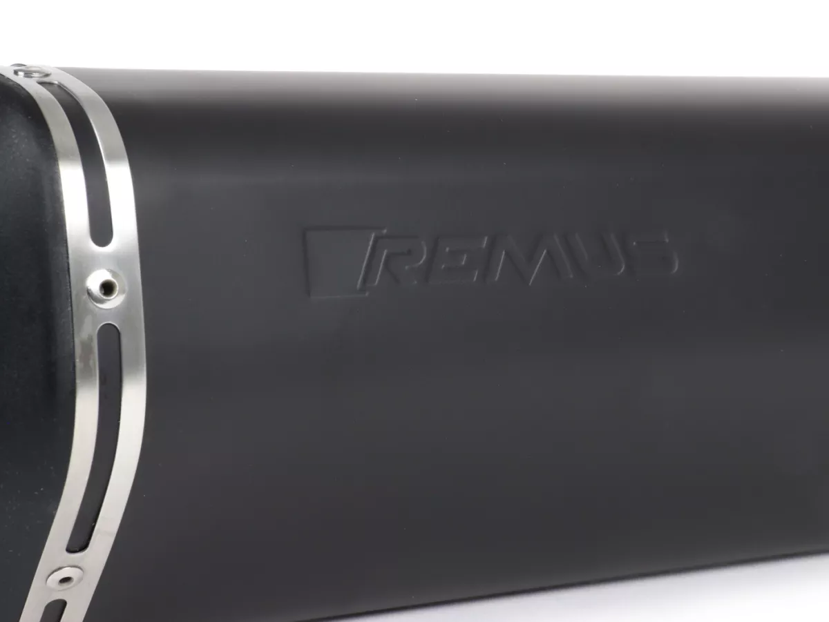 Silencieux -REMUS- Ø=65mm, Euro4 (2016-) - Vespa LX 125-150ie 3V, Vespa S 125-150ie 3V, Vespa Primavera 125-150ie 3V, Vespa Sprint 125-150ie 3V- inox noir