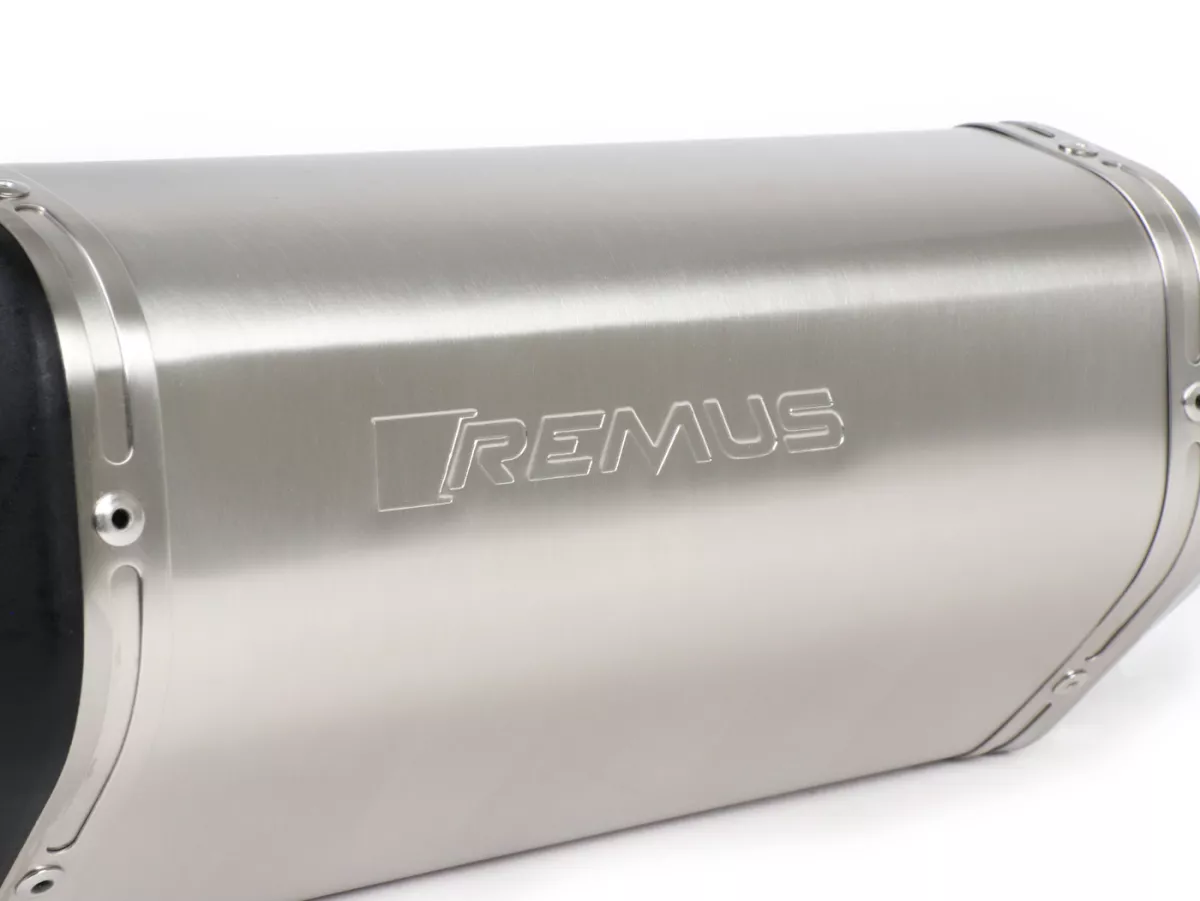 Silenziatore posteriore -REMUS- Ø=65mm, Euro4 (2016-) - Vespa LX 125-150ie 3V, Vespa S 125-150ie 3V, Vespa Primavera 125-150ie 3V, Vespa Sprint 125-150ie 3V- Argento inox