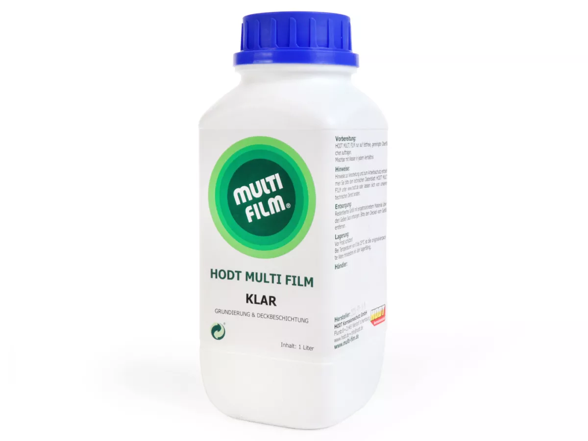 Cire de protection pour la peinture, durcit et transparent -HODT MULTI FILM Klar- boîte 1000ml pour peindre au pistolet, au pinceau ou tremper