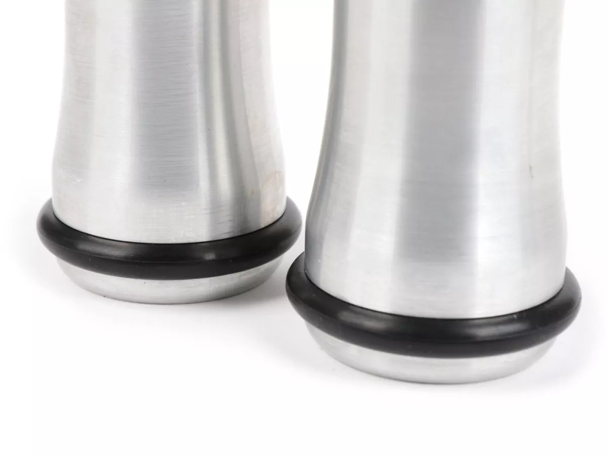 Pies de caballete prolongados -KR Automatización Ø= 22mm, +25mm- Vespa PX, Cosa, T5 125cc, PK S, PK XL - Aluminio