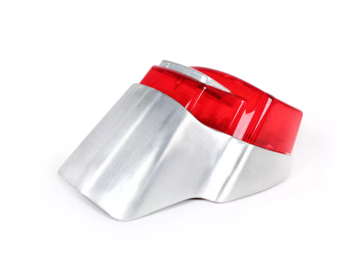 Tail light -SIEMVespa vintage- metal, small - unpainted - Vespa 50S (V5SA1T), V50R (V5A1T), V50 Special (V5A2T), 50SR/Sprinter (V5SS2T), SS50 (V5SS1T), V90 (V9A1T), 90 Racer (V9SS2T), SS90 (V9SS1T), 125 Nuova (VMA1T)