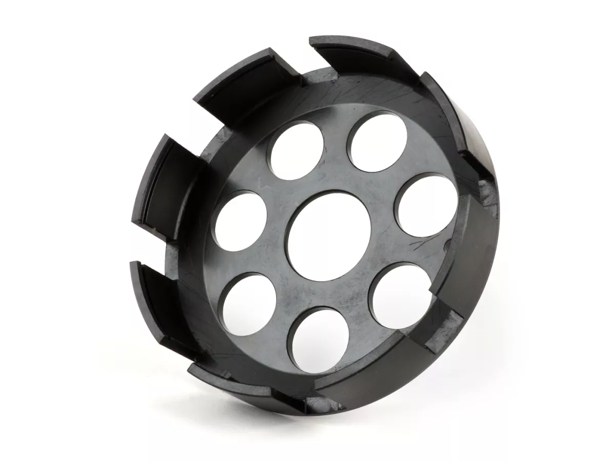 Kopplingskorg -ONKEL MIKE 'DDOG' CNC typ 7-fjädrar, Øa=115mm, Øi=108- Vespa Rally 180 (VSD1T0014741-), Rally 200 (VSE1T), PX 200 (VSX1T), T5 125cc (VNX5T), Cosa1 125 (VNR1T), Cosa1 150 (VLR1T), Cosa1 200 (VSR1T)