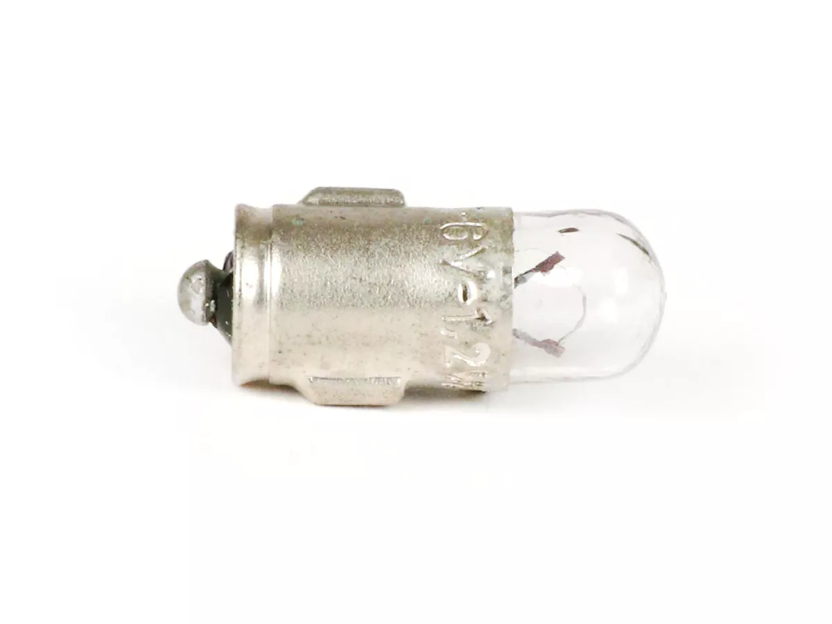 Bohlam -BA7s- 6V 1.2W - Putih - digunakan sebagai lampu speedometer untuk speedometer cangkang dengan dasar bayonet (India/Reprotachos)