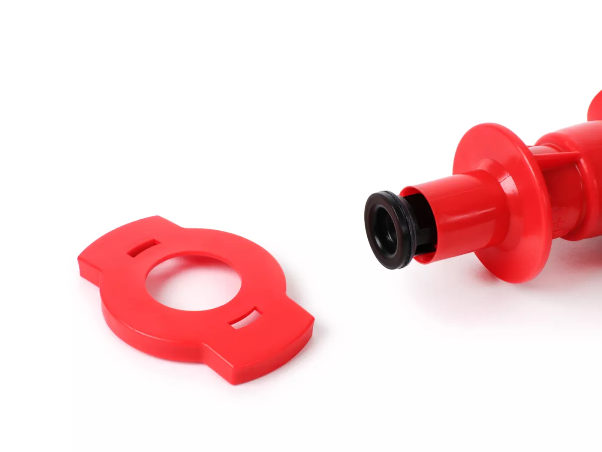 Nozel tangki cepat untuk tabung bensin -HÜNERSDORFF BIKE FILLER dengan Auto Fuel Stop- cocok untuk semua tabung bensin standar dan FuelFriend 1-2L
