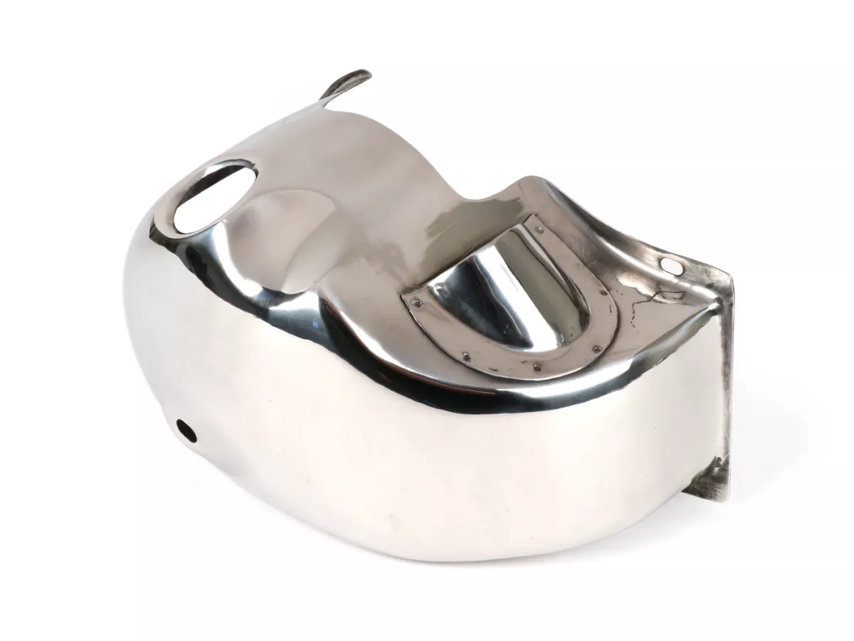 Tapa de cilindro -LAMBRETTA- Lambretta LI, LIS, SX, TV (series 2-3), DL, GP - acero inoxidable - con toma de aire