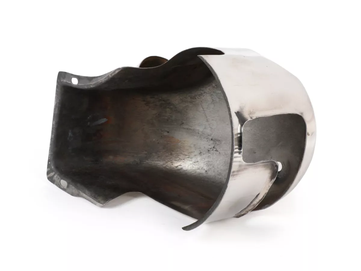 Tapa de cilindro -LAMBRETTA- Lambretta LI, LIS, SX, TV (series 2-3), DL, GP - acero inoxidable - con toma de aire