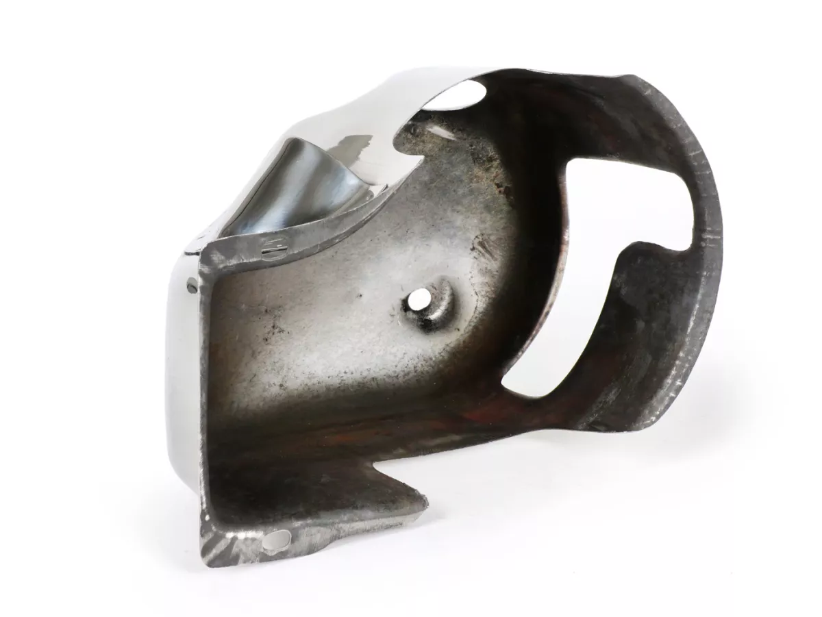 Tapa de cilindro -LAMBRETTA- Lambretta LI, LIS, SX, TV (series 2-3), DL, GP - acero inoxidable - con toma de aire