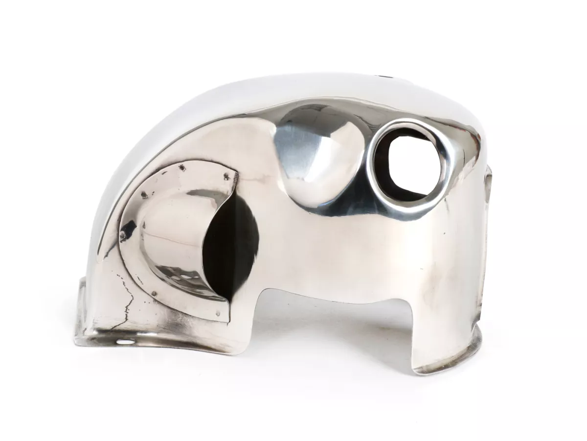 Tapa de cilindro -LAMBRETTA- Lambretta LI, LIS, SX, TV (series 2-3), DL, GP - acero inoxidable - con toma de aire
