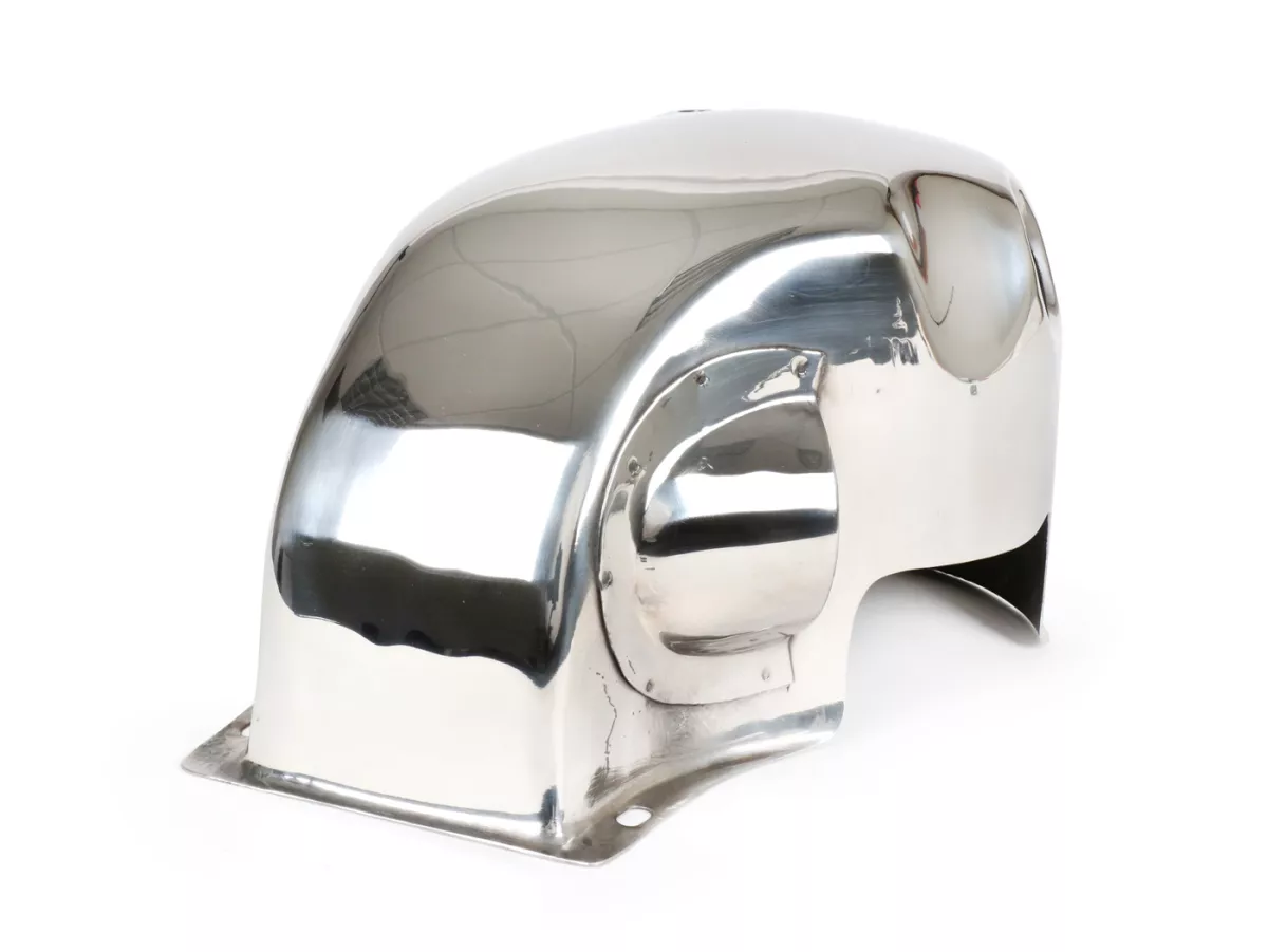 Tapa de cilindro -LAMBRETTA- Lambretta LI, LIS, SX, TV (series 2-3), DL, GP - acero inoxidable - con toma de aire
