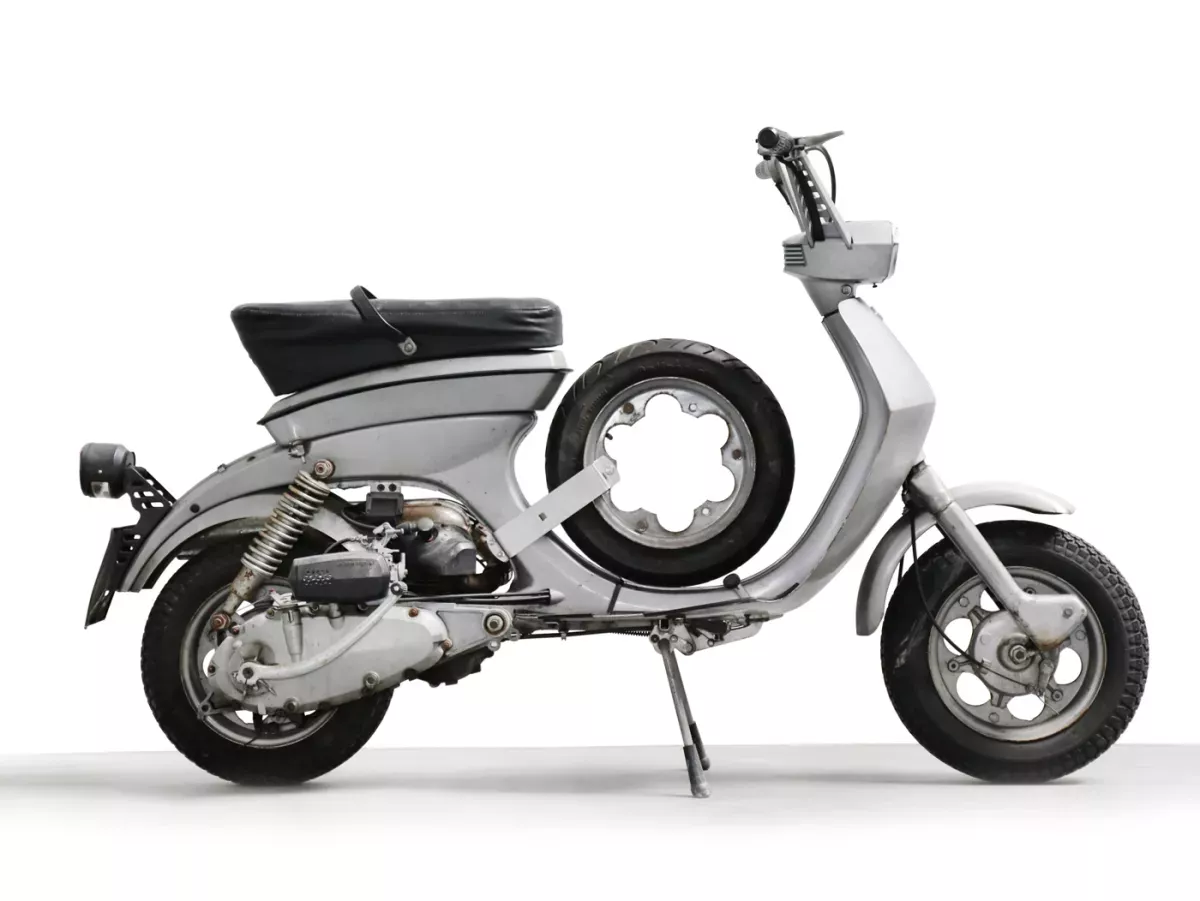 Porta ruota di scorta passante -BGM PRO- Lambretta Lui, Luna, Vega, Cometa - acciaio inox