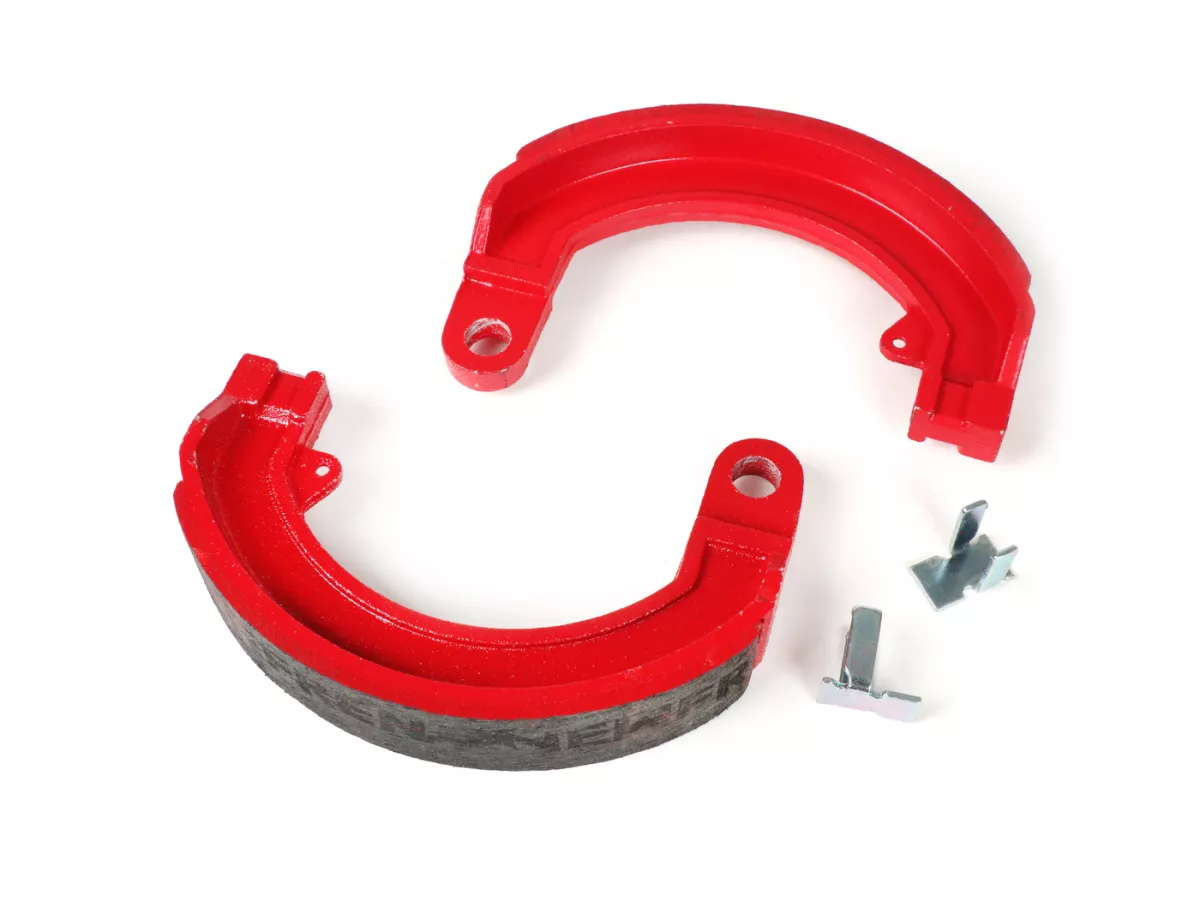 Zapatas de freno -NEWFREN Pro Race Ø=150x25mm para Vespa Rally180 (VSD1T), Rally200 (VSE1T) (v), Sprint (v), TS (v), GT125 (VNL2T) (v), GTR125 (VNL2T) (v), GL150 (VLA1T) (v), SS180 (v), GS160 (v), GS150 / GS3 (VS1T-VS4T) (vh) (VS5T) (v)