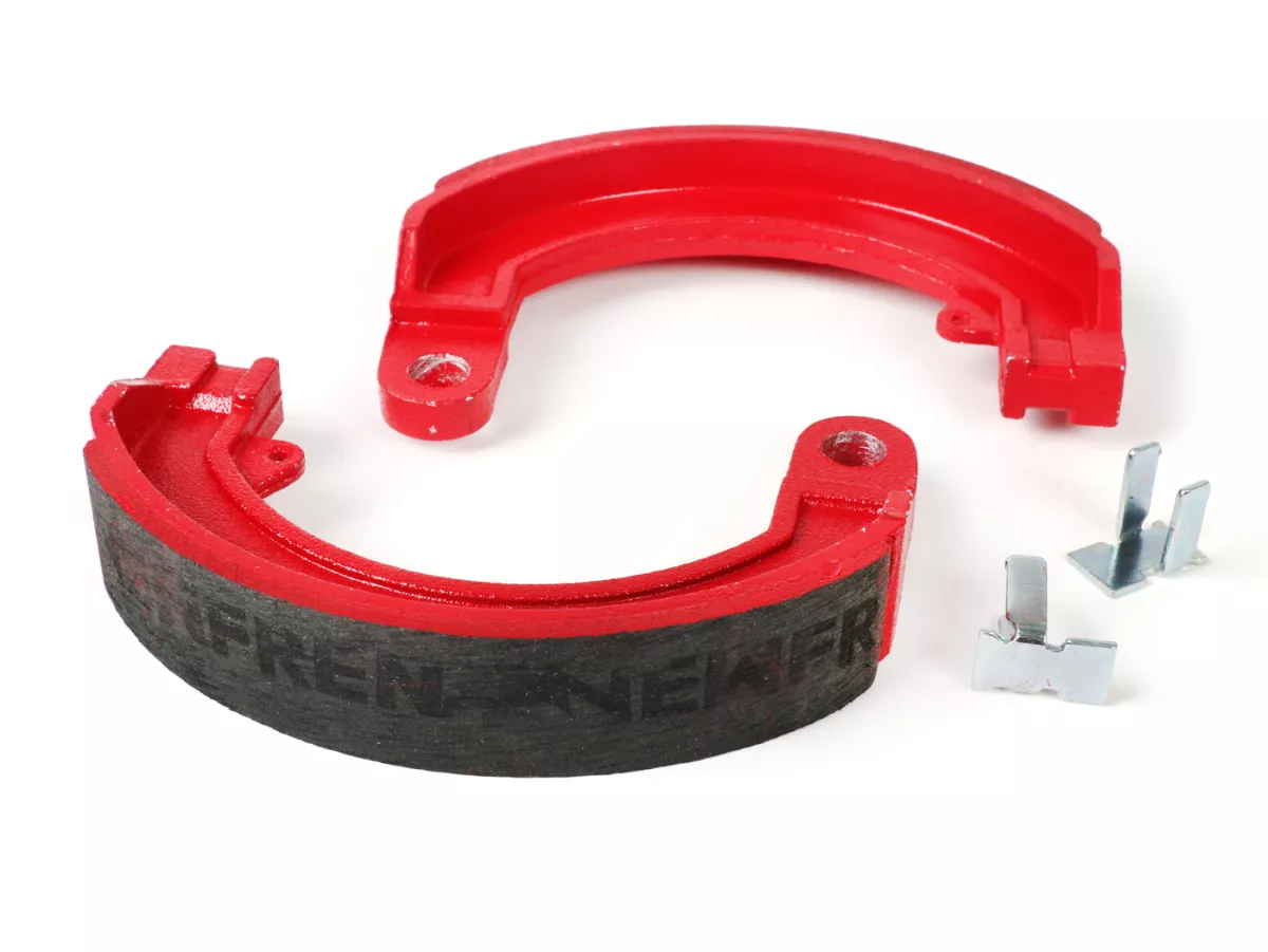Zapatas de freno -NEWFREN Pro Race Ø=150x25mm para Vespa Rally180 (VSD1T), Rally200 (VSE1T) (v), Sprint (v), TS (v), GT125 (VNL2T) (v), GTR125 (VNL2T) (v), GL150 (VLA1T) (v), SS180 (v), GS160 (v), GS150 / GS3 (VS1T-VS4T) (vh) (VS5T) (v)