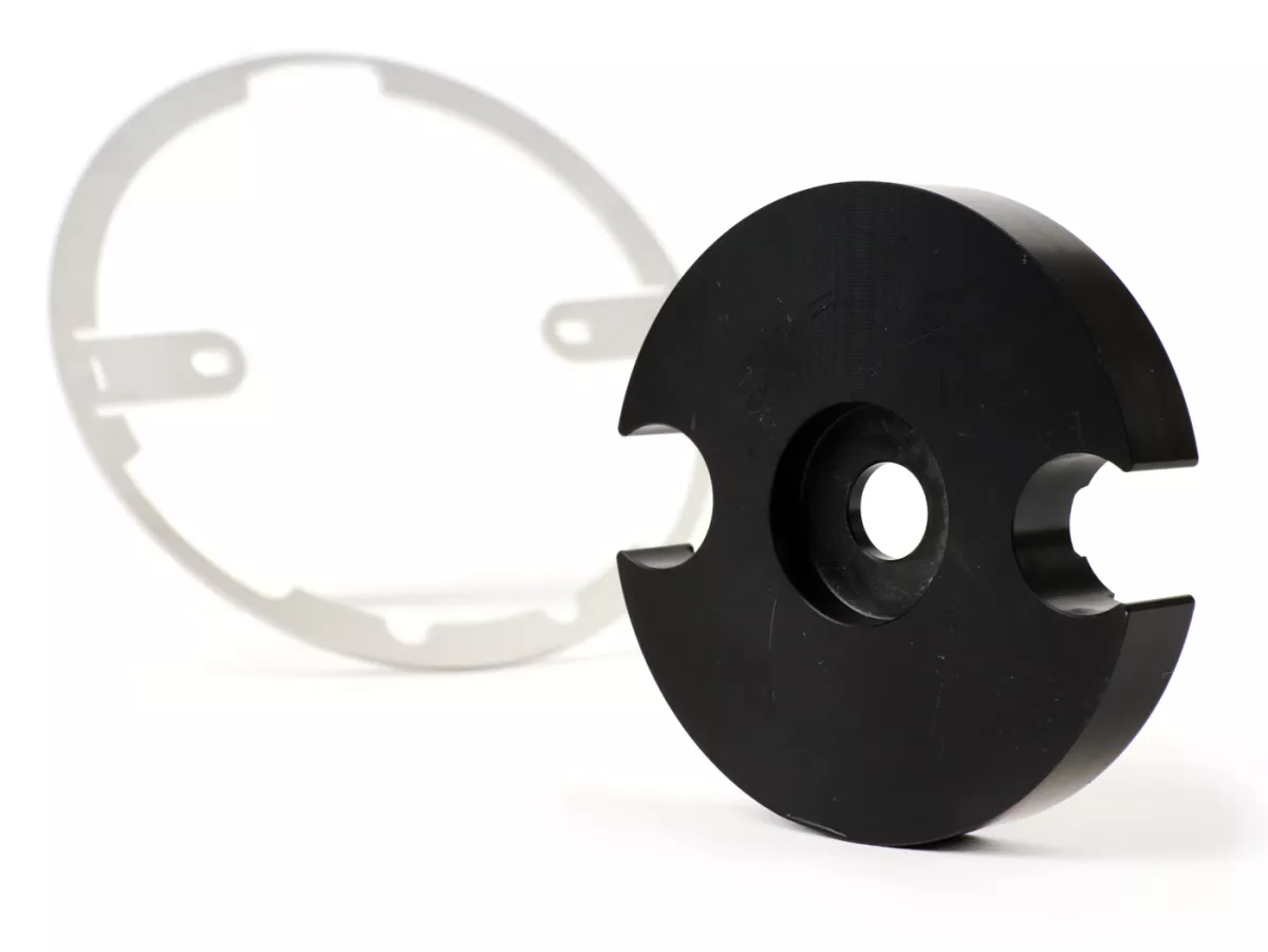 Montageframeset voor koplampen incl. aansluitprint -MOTO NOSTRA- LED HighPower - Ø=120mm - 12V DC - E9-markering - voor het ombouwen van Lambretta LI (Series 3)