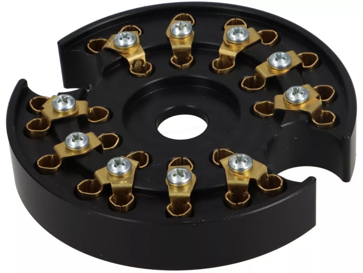 Faro delantero incl. marco de montaje -MOTO NOSTRA- LED HighPower - Ø=120mm - 12V DC - marcado E9 - para conversión de Lambretta LI, LIS, SX, TV (Serie 3)
