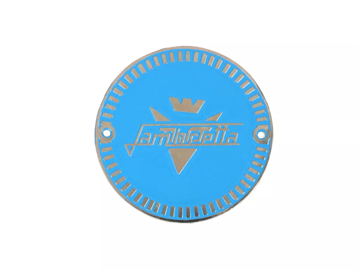 Opschrift (rond) voor versiering zijklep -VIGANO STYLE- Lambretta LD 125 (vanaf 1956), LD 150 (vanaf 1954) - blauw