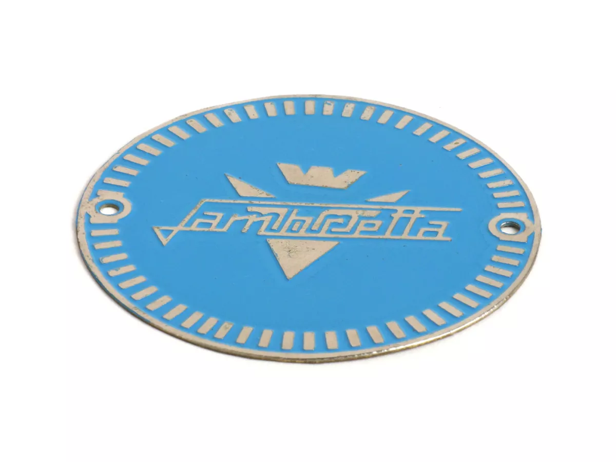 Opschrift (rond) voor versiering zijklep -VIGANO STYLE- Lambretta LD 125 (vanaf 1956), LD 150 (vanaf 1954) - blauw