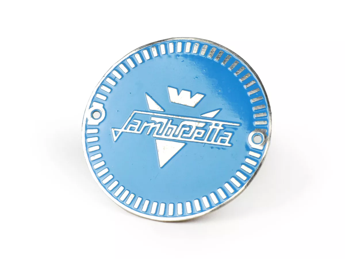 Opschrift (rond) voor versiering zijklep -VIGANO STYLE- Lambretta LD 125 (vanaf 1956), LD 150 (vanaf 1954) - blauw