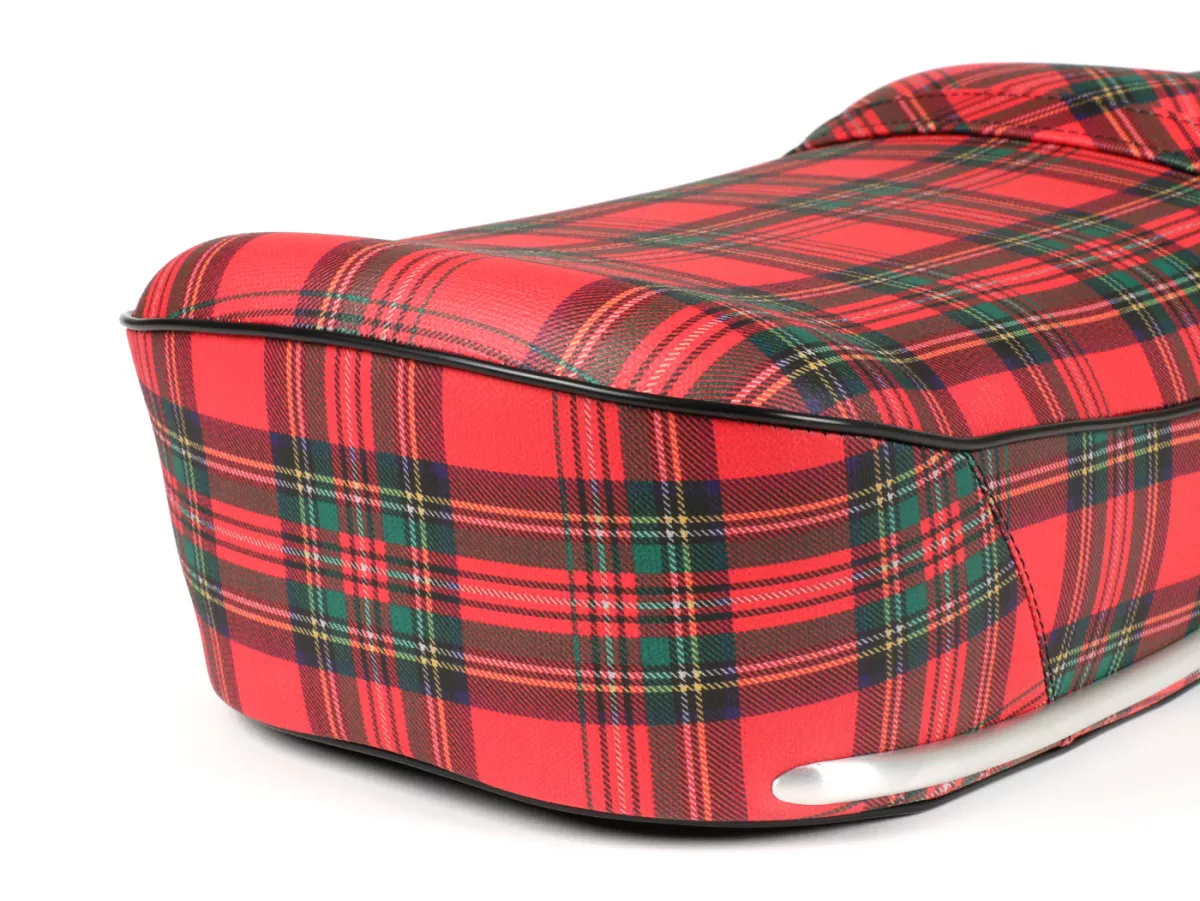 Seat -SELLERIA TREZZI- Lambretta LI, LI S, SX, TV, DL, GP - Tartan red