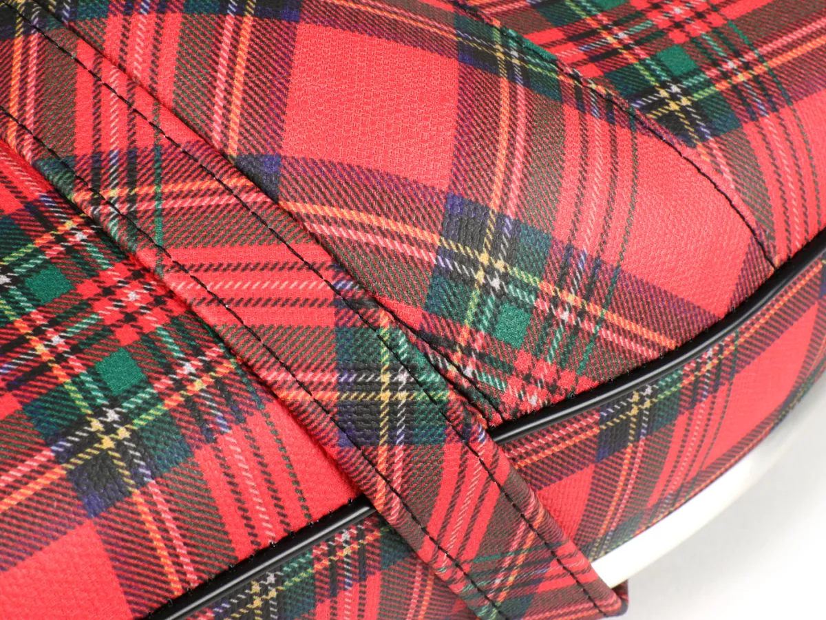 Seat -SELLERIA TREZZI- Lambretta LI, LI S, SX, TV, DL, GP - Tartan red