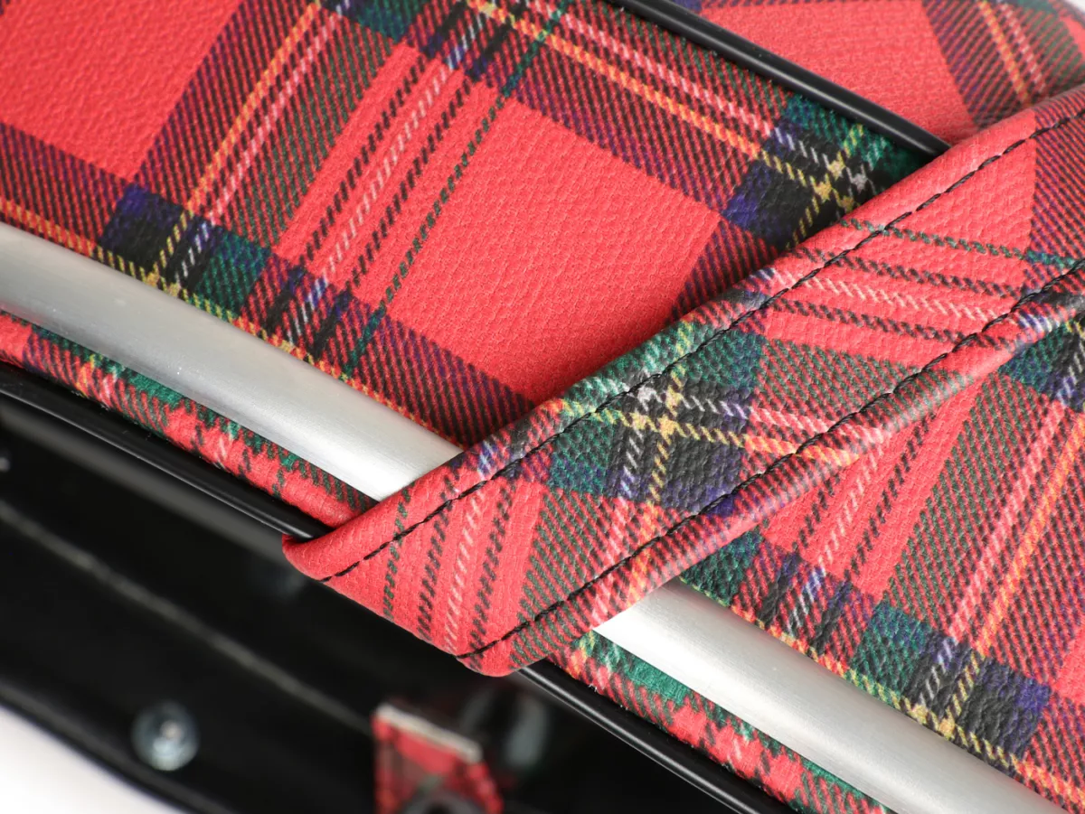 Seat -SELLERIA TREZZI- Lambretta LI, LI S, SX, TV, DL, GP - Tartan red