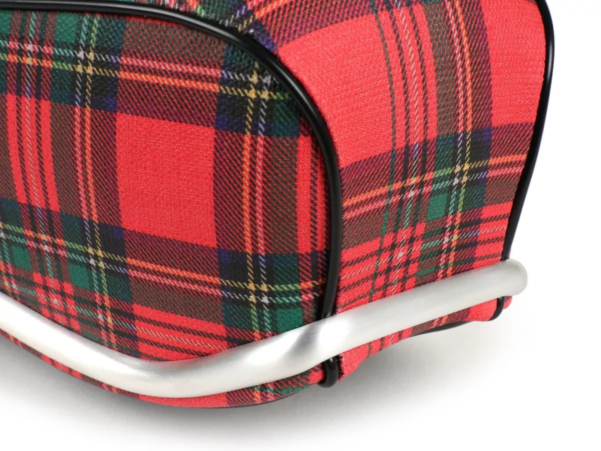 Seat -SELLERIA TREZZI- Lambretta LI, LI S, SX, TV, DL, GP - Tartan red
