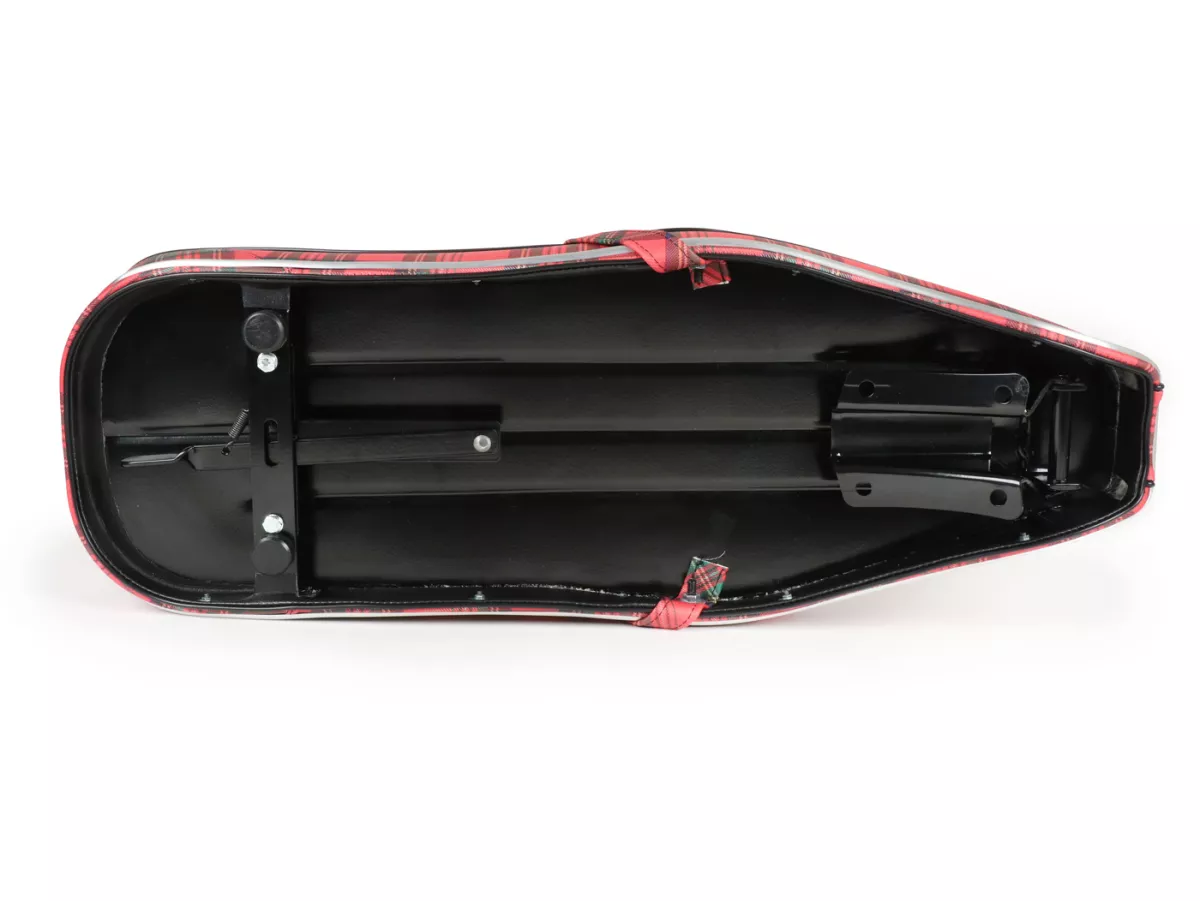 Seat -SELLERIA TREZZI- Lambretta LI, LI S, SX, TV, DL, GP - Tartan red