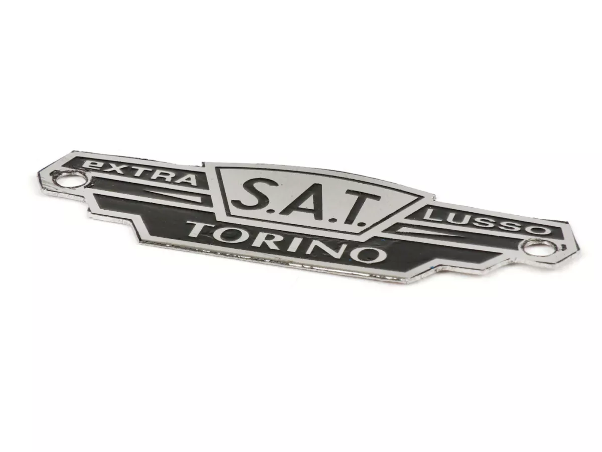 Lambretta -S.A.T. TORINO- Extra Lusso zadelbelettering - zwart