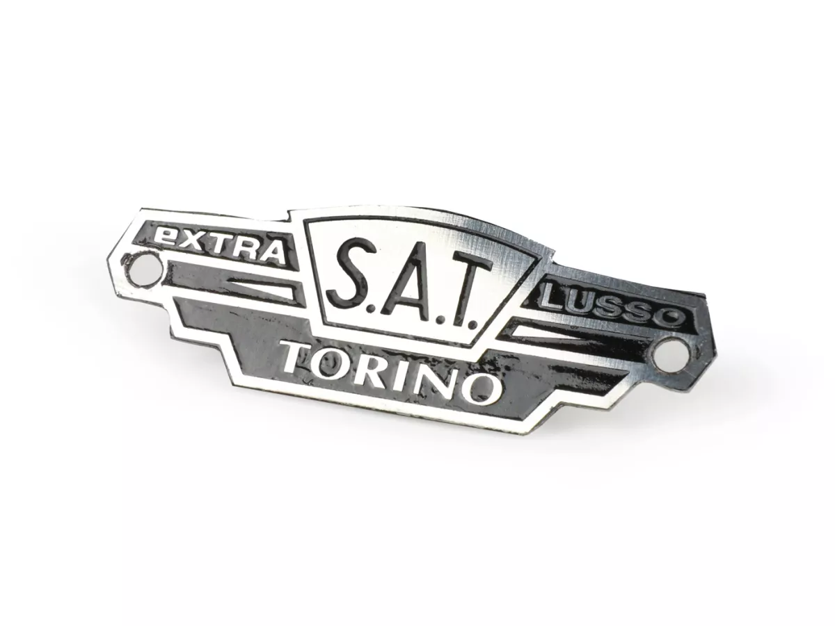 Lambretta -S.A.T. TORINO- Extra Lusso zadelbelettering - zwart