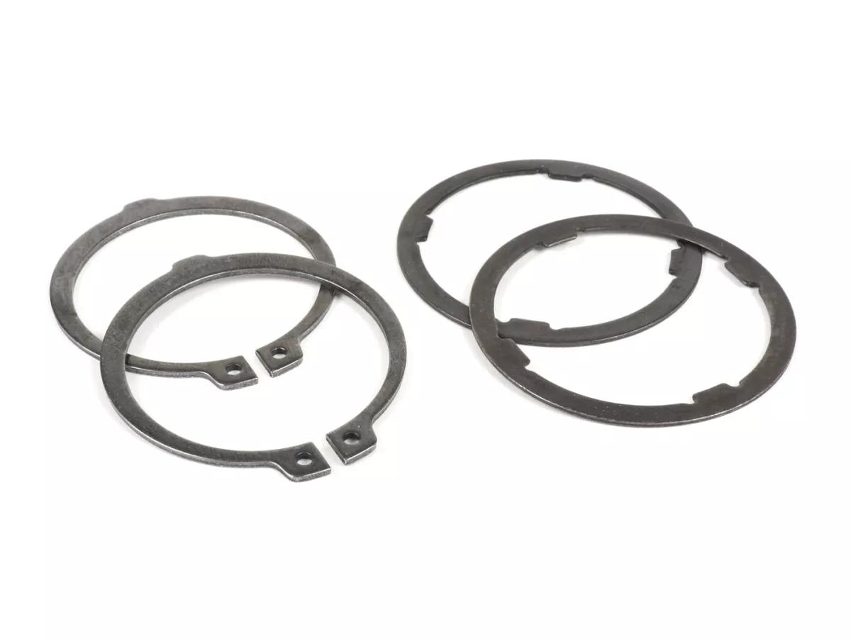 Växellåda (kugghjul inkl. huvudaxel) -PIAGGIO- Vespa PX125/150 Lusso (1984-), Disc, My, 2011 - PX125 (VNX2T 232053-, ZAPM), PX150 (VLX1T 624602-, ZAPM), Cosa125/150, T5 (VNX5T), LML Star/Stella 2-takt - 12/58, 13/42, 17/38, 21/36 tänder - originalsteg
