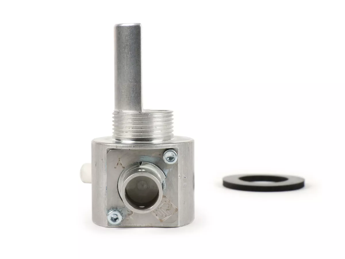 Fuel tap -KR AUTOMATION CNC 360°, 2l/min- Vespa Smallframe, Largeframe - V50, PV, ET3, PK, PX, VNB, VBA, VBB, Super, Sprint, Rally, TS, GT, GTR, LML Star/Stella 2T, Motovespa PX125 Iris (99C), Motovespa PX150 Iris (75C), Motovespa PX200 Iris (76C), Motove