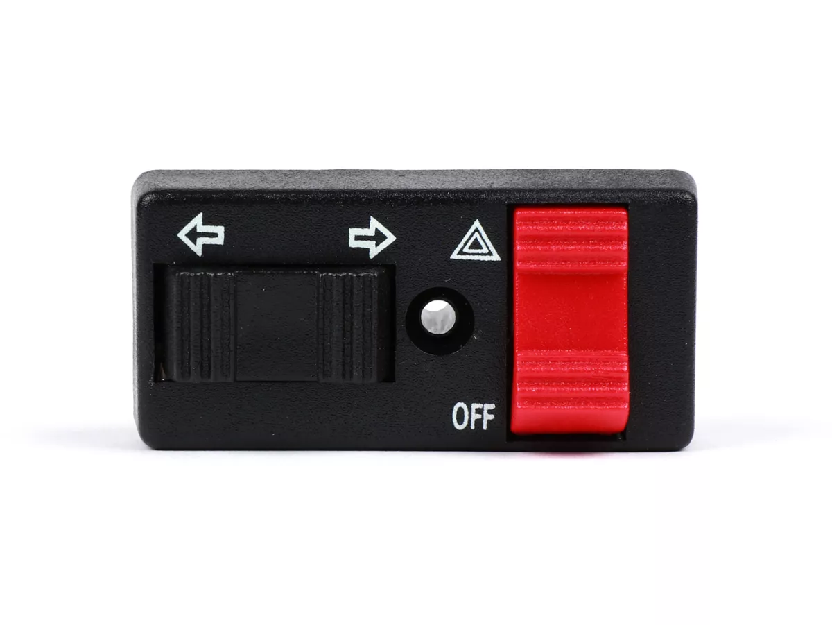 Interruptor de intermitentes (con función de advertencia de peligro) -CALIDAD DE EQUIPO- Vespa PK50 S/XL, PK80, PK125 S, PK125 ETS, PX80, PX125, PX150, PX200 (a partir de 1984) - sin cable, sin enchufe