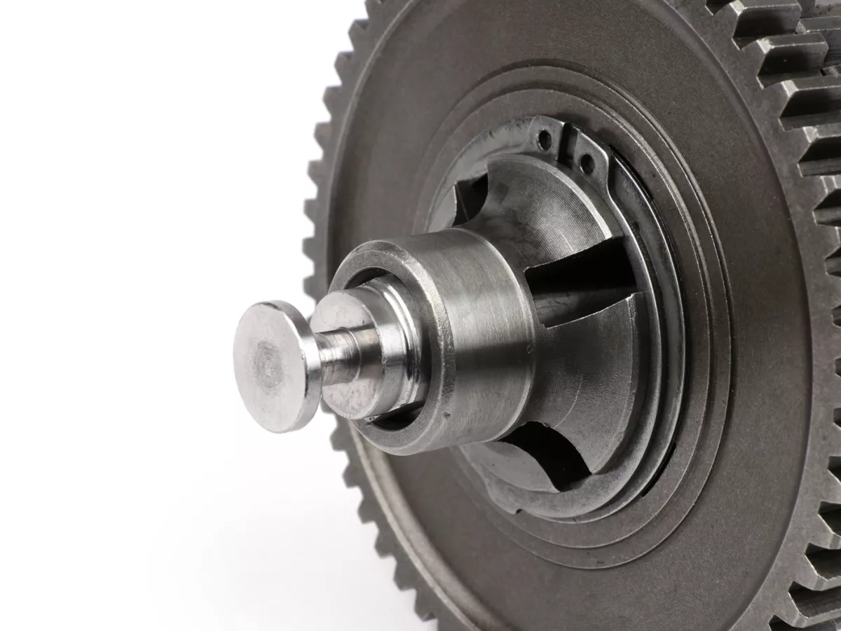 Gearbox siap pakai (poros utama termasuk roda gigi, palang pemindah, baut pemindah) -KUALITAS OEM- Vespa PX125-200 Lusso (1984-), Cosa, T5, LML Star / Stella (2-tak) - 58/42/38/35 gigi
