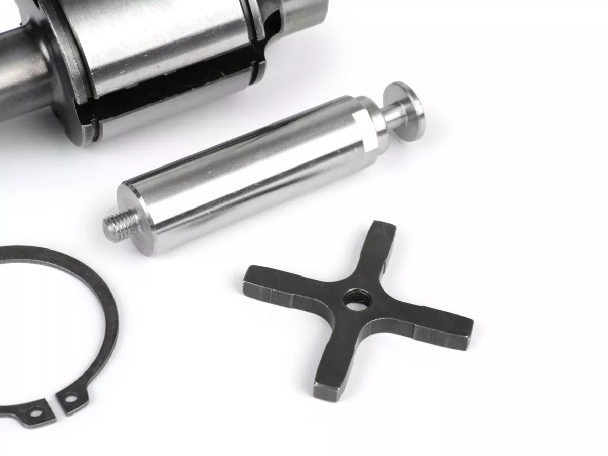 Versnellingsbak (tandwielen incl. hoofdas, schakelkruis, schakelbout) -OEM KWALITEIT- Vespa PX125-200 Lusso (1984-), Cosa, T5, LML Star/Stella (2-takt) - 58/42/38/35 tanden