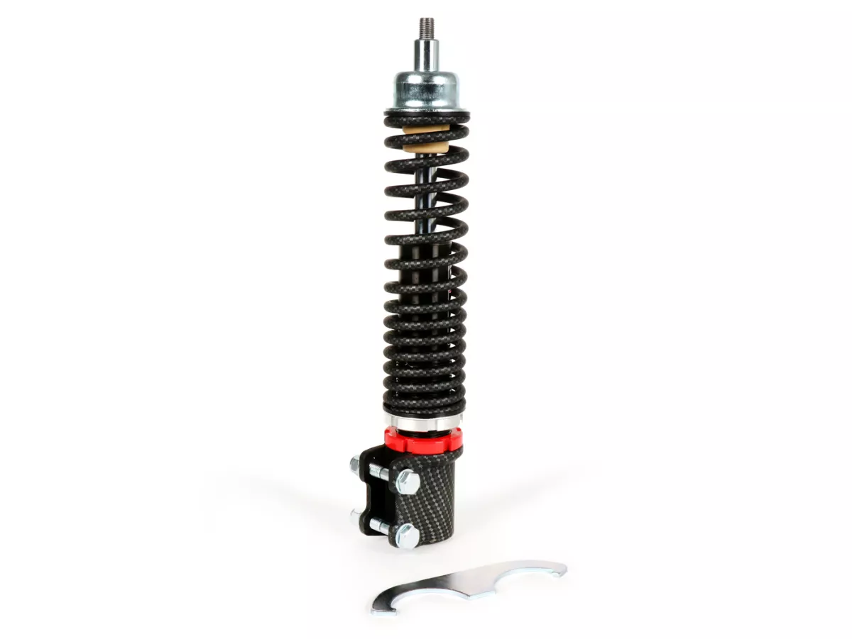 Stötdämpare fram -CIF Carbon SPORT HT justerbar, 240 mm, Vespa GT 125-200, GTL 125-200, GTS 125-300 (-2013, 2017-2022), GTV 125-300 - svart