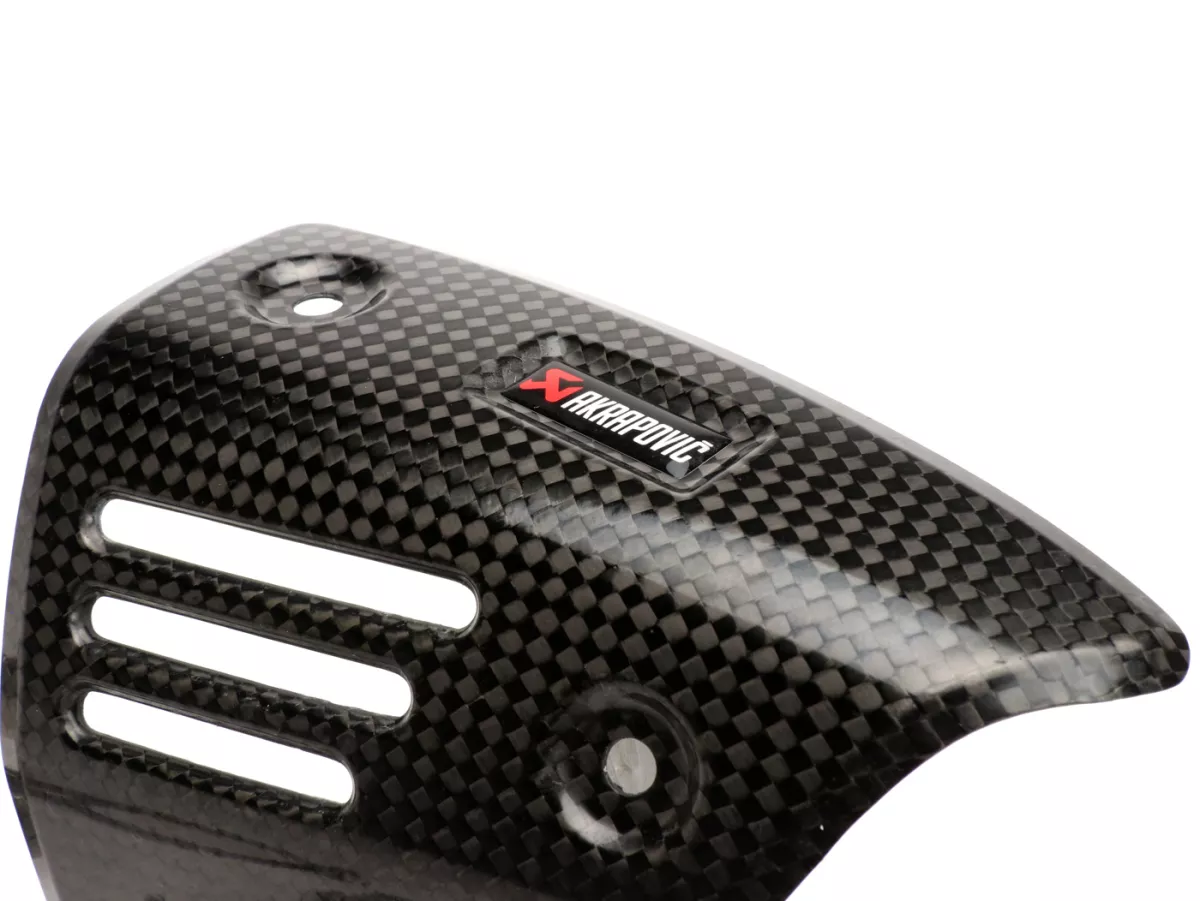 Heat shield for slip-on connection -AKRAPOVIC- for silencer Vespa GTV/GTS 125-300 (fits also HPE) - Carbon