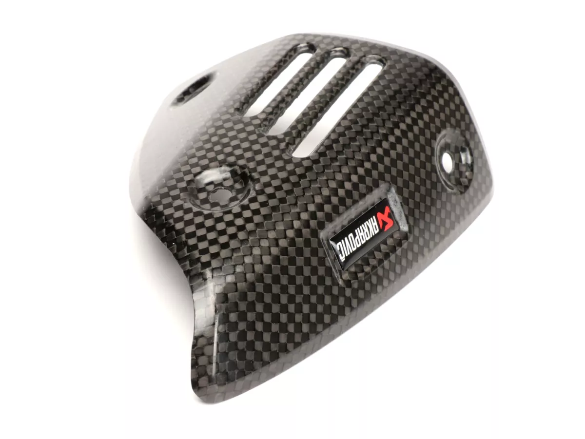 Heat shield for slip-on connection -AKRAPOVIC- for silencer Vespa GTV/GTS 125-300 (fits also HPE) - Carbon