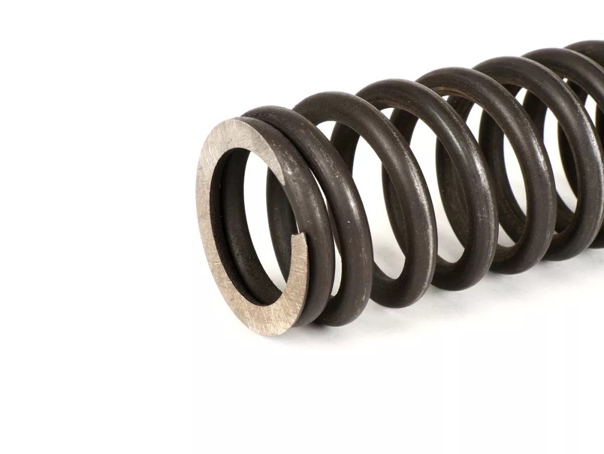 Shock absorber spring rear -PIAGGIO, type cylindrical spring- Vespa PX80, PX125, PX150, PX200, T5 125cc, Rally180 (VSD1T), Rally200 (VSE1T), Sprint150 (VLB1T), TS125 (VNL3T), GT125 (VNL2T), GTR125 (VNL2T), V50, PV, ET3 - phosphated